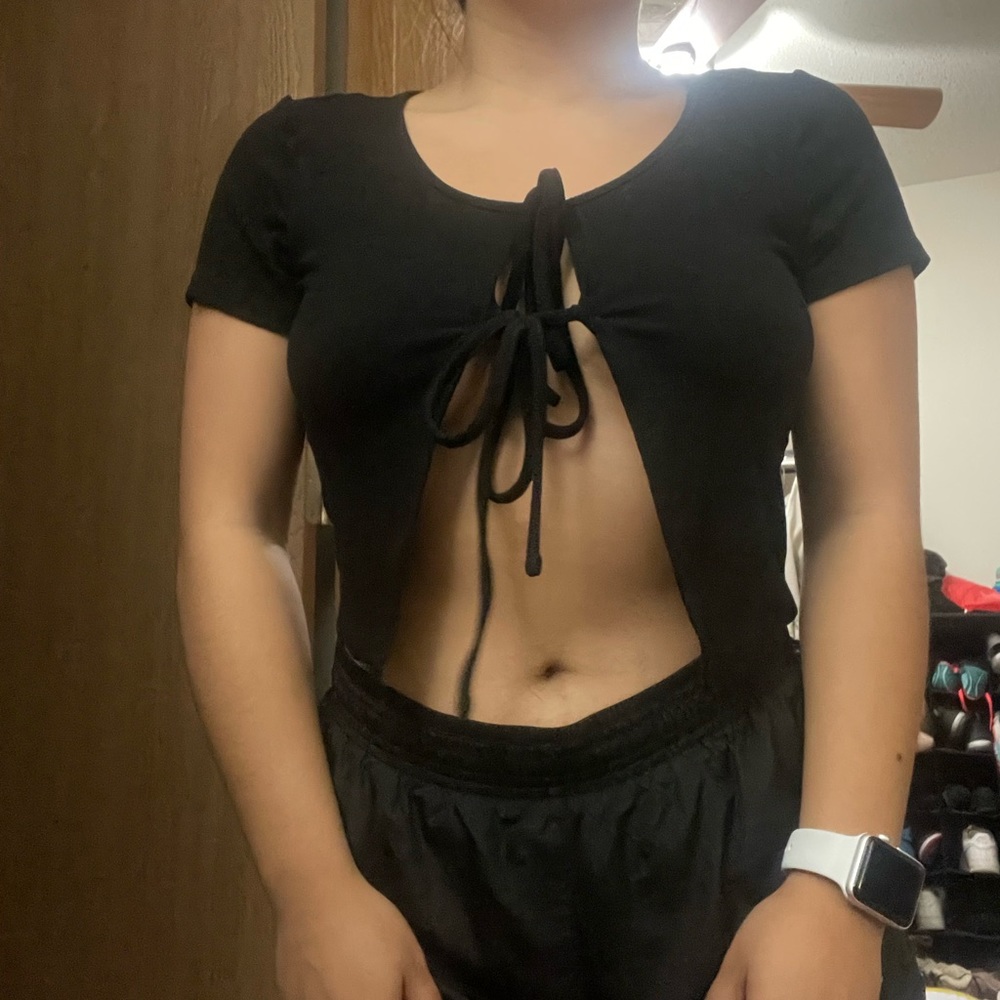Shein double tie shirt